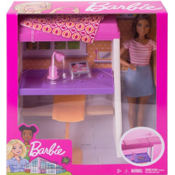 Barbie lalka z biurkiem FXG52